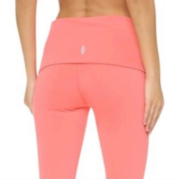 Free People Movement Moonshadow High Waisted Foldover Yoga Leggings Peach M - Picture 4 of 16
